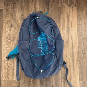The North Face Men's Navy and Teal Backpack